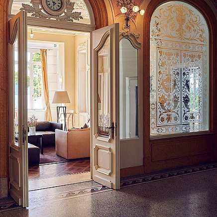 Elegant entrance area with a view