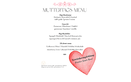 Muttertags Menu