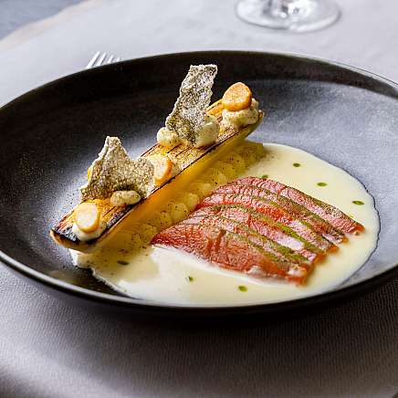 Creative gourmet dish on plate